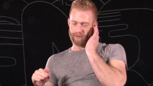 DrillMyHole: Blonde Muscle Stud Face Fucks Redhead Role Model at the Beach