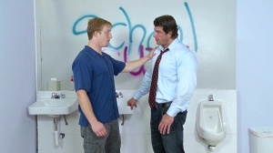 BigDicksAtSchool: Zeb Atlas having sex with student Charlie Roberts outdoors