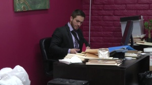TheGayOffice.com: Inked Bryce Star rimming sex tape