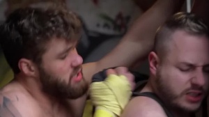 BROMO.com - Ryan in boxers smashed by big dick hunk Morgan Blake