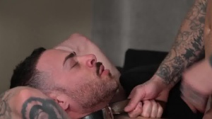 BROMO.com: Muscled Dane Stewart with inked Carlos Lindo spanking