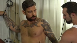 Bromo US - Muscled jock Jaxton Wheeler gets handjob in underwear