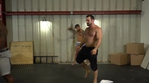 Bromo US - Muscled jock Jaxton Wheeler gets handjob in underwear