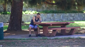 Str8 Chaser: David Blake having fun with Paul Wagner outdoors