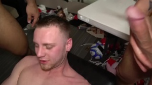 DickDorm: Beefy Lorenzo Gets His Curved Cock Sucked Off By Sexy Brandon