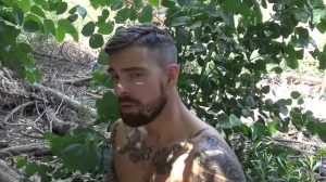 Str8 Chaser: Sucking off Teo Carter under the moonlight