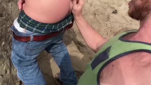 Reality Dudes: Brandon Evans with Spencer Whitman creampied public sex