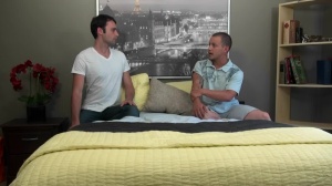 BoysFirstTime: Skinny Derek Nocturne amongst Andreas Steel doggy fucking