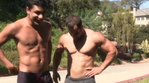 SeanCody: Bareback ramming hard with Randy together with Joe