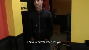 Czech Hunter: Very cute gay blowjob for money indoor