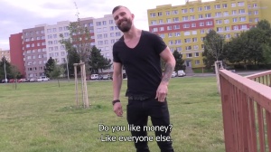 Czech Hunter - Very nice muscled whore rough handjob indoor