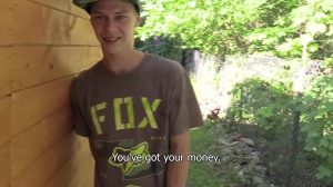 CzechHunter: Wild pretty twink bareback blowjob cum outdoors