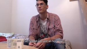 Debt Dandy: Czech guy handjob