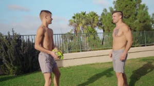SeanCody.com: Jace and Brysen bareback throat fuck in the bed