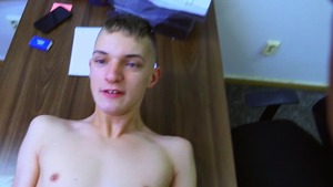 DirtyScout - Athletic gay reality handjob after interview