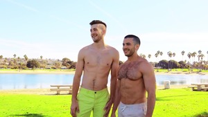 Sean Cody - American blond Manny bareback flip-flop outdoors