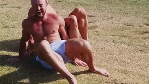 SeanCody: Muscular Bearded Bottom Bends Over