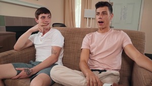 Drill My Hole - Super slim athletic american twink Kaleb Stryker throat fucking in the bed