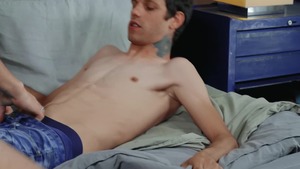 DrillMyHole.com: Cyrus Stark pounding piercing Justin Blake in the bed