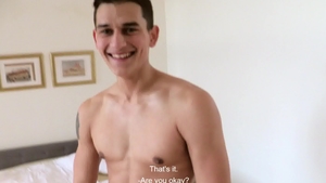 Czech Hunter: Czech twink Hunter bareback doggy style in the bed