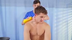 DrillMyHole.com - Rough nailing with twink Michael Jackman in tandem with Nate Grimes