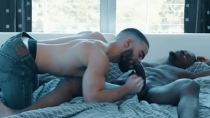 NoirMale.com: Jock Papi Suave next to Pheonix Fellington interracial anal
