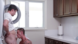 NextDoorRaw: Athletic & inked brunette Lance Ford bareback masturbating