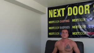 NextDoorCasting: Athletic Logan Thomas masturbating at the audition