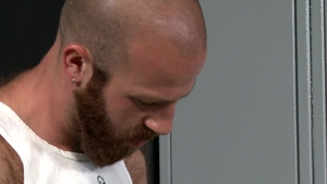 Extra Big Dicks: Hairy caucasian gay James Stevens jerking big dick