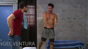 Extra Big Dicks: Angel Ventura & athletic gay Alexander Garrett rimming porn