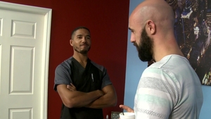MenOver30 - Lex Ryan escorted by bald Mike Maverick masturbation scene