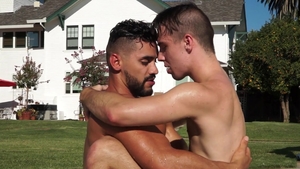 Falcon Studios: Brad Can't Resist Arad's Hot Body In A Speedo