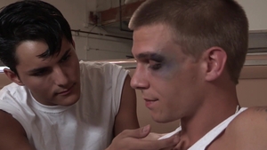 Falcon Studios: Jizz-Stained Floor After Marco's Visit