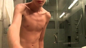 HomeMadeTwinks: Very Skinny Twink Taking Hot Shower