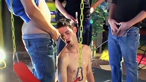 Boys-Pissing.com: Piss Slut Kaleb Used By Three Jocks In Filthy Threesome