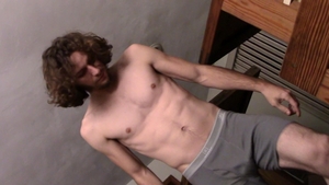 StraightNakedThugs.com - Masturbating with long hair Dean escorted by Dean Inja
