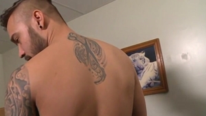 DaddySexFiles.com: Christopher's Massive Uncut Cock Jerks Off on the Sofa