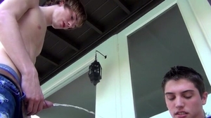 Boys Pissing - Outdoor Piss Fun with Sexy Ashton Ryan