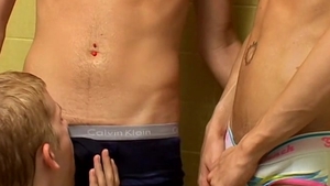 UndieTwinks.com - Young twinks threesome in the bathroom