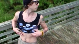 StraightNakedThugs.com: Sean Jerking Off By The River