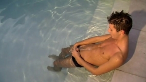 Boys Pissing - Wet Poolside Fucking with Hot Twinks