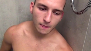 Boys-Pissing.com: Short-haired Stud's Masturbatory Fun