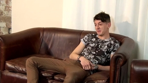 BlakeMason.com: Brown-Haired Hunk Chad Jerks Off on Sofa