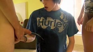 Boys-Pissing.com: Emo Twink Pounded by Musclemen