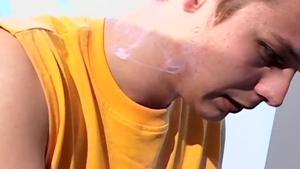 Boys-Smoking: Young American jock Stone smoking some darts