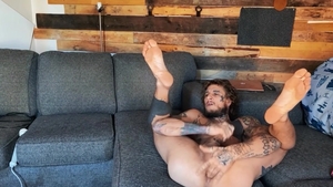 MEN.com - Piercing and athletic Bo Sinn toys action indoor solo