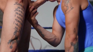 Bromo: Bo Puts The Bottom Up Against The Ropes And Fucks His Throat