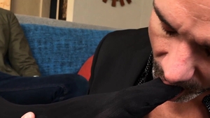 SayUncle: Cock-Hungry Boyfriend Sucks & Rubs Stud's Feet