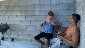 BottomGames: Twink Bottom Cyrus Stark and Jax Thirio Outdoor