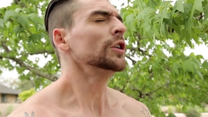 Euro dude getting fucked with his legs spread real wide